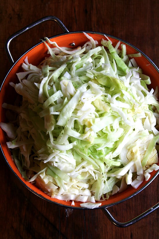 blanched cabbage