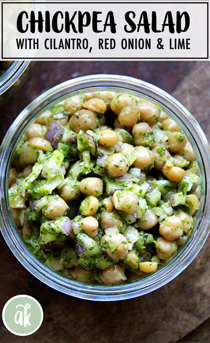 Chickpea Salad with Cilantro-Lime Dressing | Alexandra's Kitchen