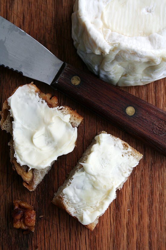 Delice de Bourgogne on walnut bread