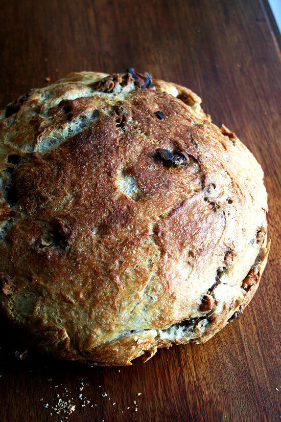 just-baked walnut bread