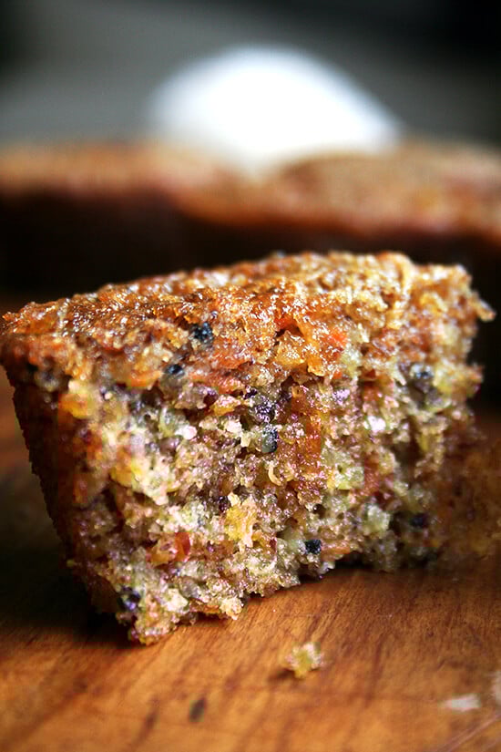 halved quinoa and carrot muffin