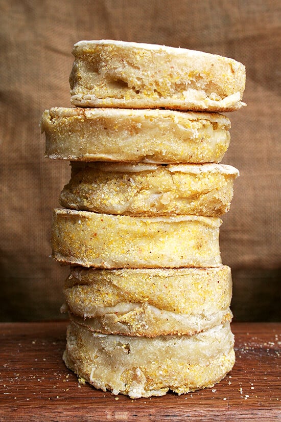 Breakfast doesn't get much better than this: beautifully golden homemade English muffins topped with strawberry jam, so fresh and bright, perfectly sweet and lemony. // alexandracooks.com