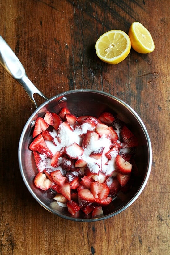 strawberries and sugar