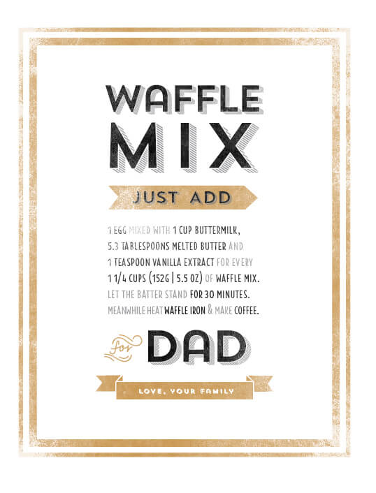 Waffle Mix Label