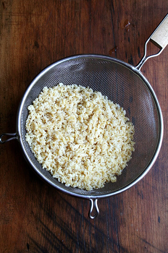 drained bulgur