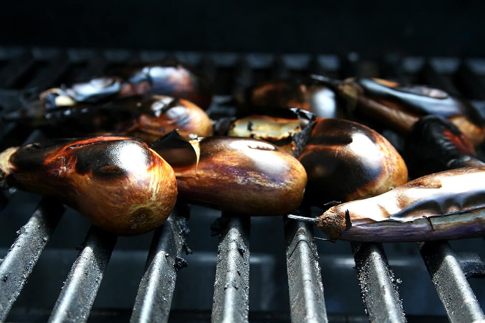 eggplant on the grill