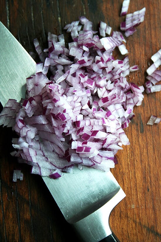 diced onion