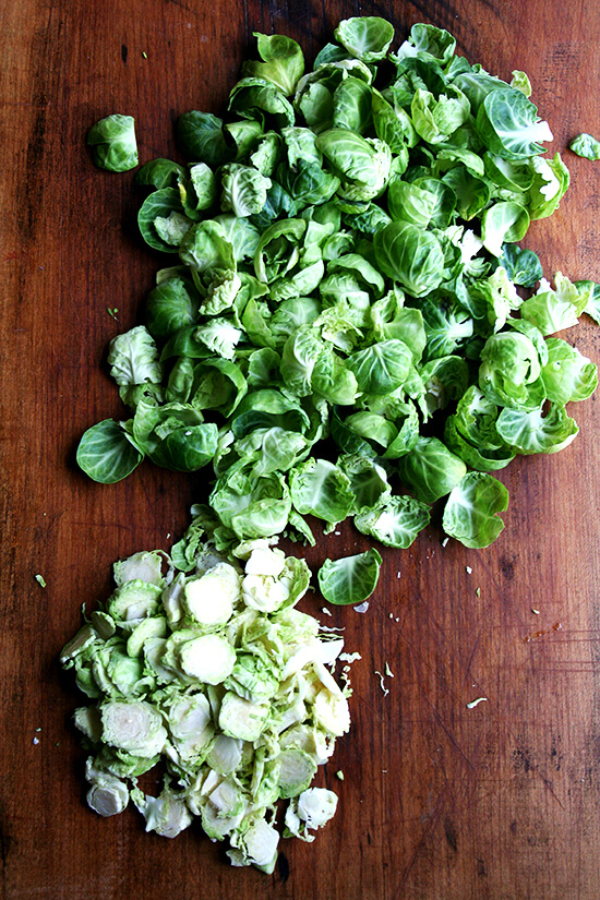 peeled Brussels sprouts