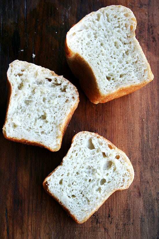 cut loaves of peasant bread