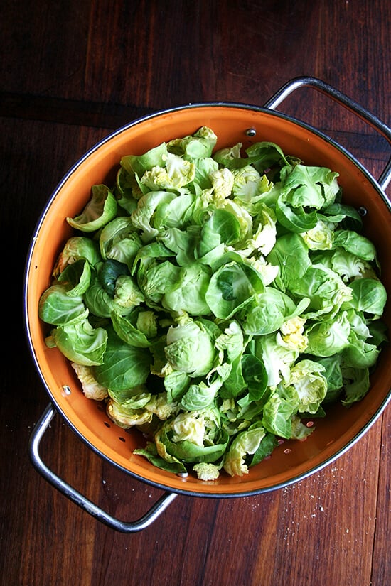 peeled brussels sprouts