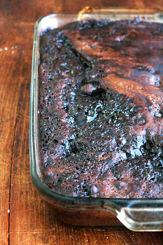 just-baked chocolate eclipse cake