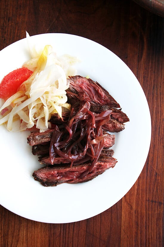 Skirt Steak with Shallot Pan Sauce Recipe