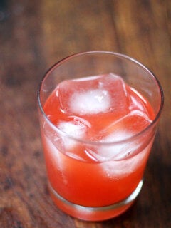Aperol-grapefruit cocktail.