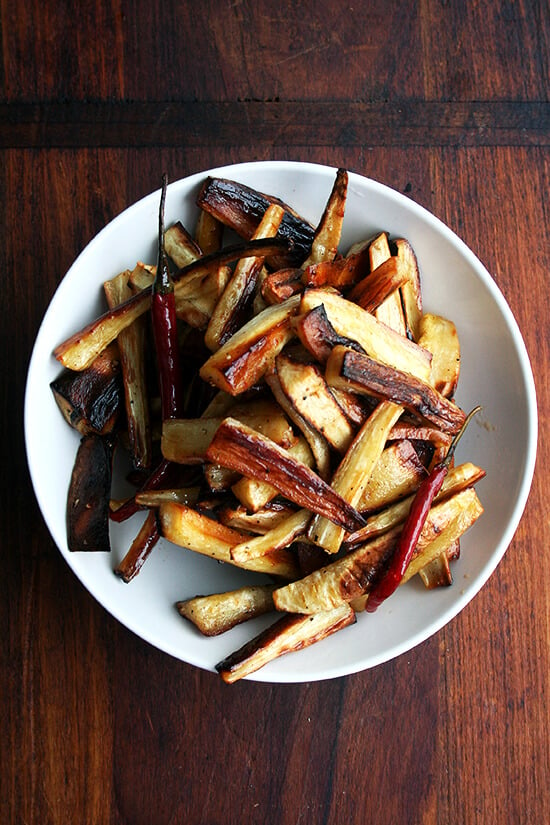 roasted parsnips