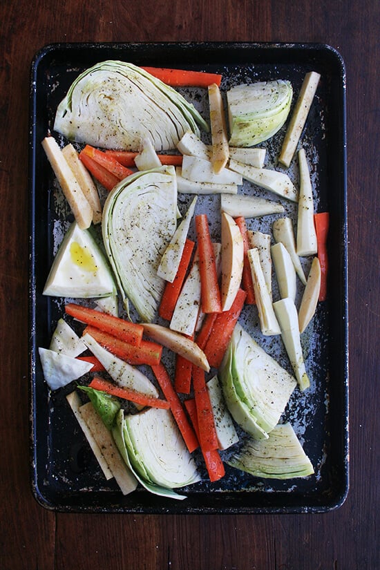 Ottolenghi Inspired:Oven Roasted Carrots, Grilled Halloumi & Tahini Sauce