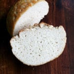 The texture of this gluten-free peasant bread is nice — soft and spongy, not too dense, not dry at all — and when sliced, the pieces hold their shape — they don't crumble the way gluten-free baked goods often do. The flavor, too, especially when the bread is made with whole milk, is surprisingly good. // alexandracooks.com
