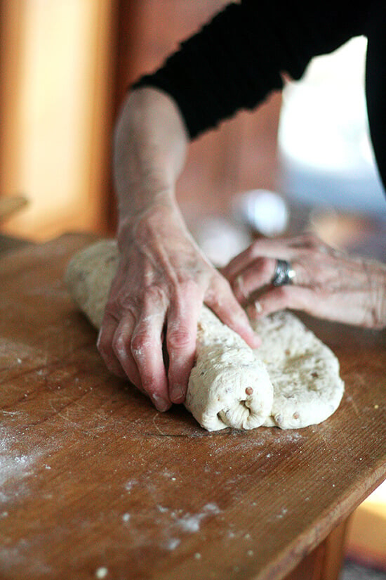 rolling the dough