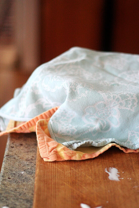 bowl covered with towels