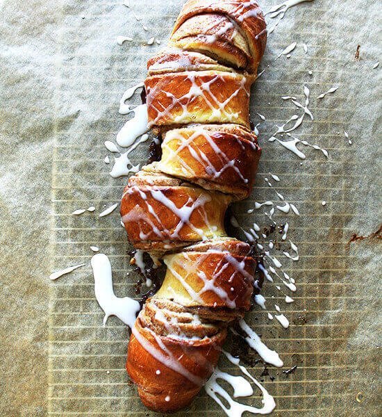 A loaf of cinnamon pull-apart bread.