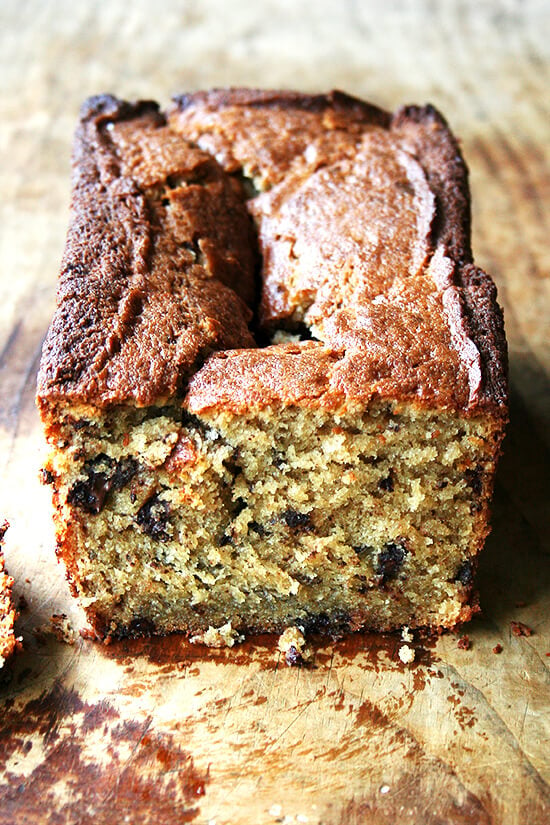 I absolutely love this sour cream coffee cake — the texture is super moist, and the orange zest and juice offer the nicest complement to the chocolate. The coconut oil, too, imparts such a nice flavor and smells heavenly while baking. // alexandracooks.com