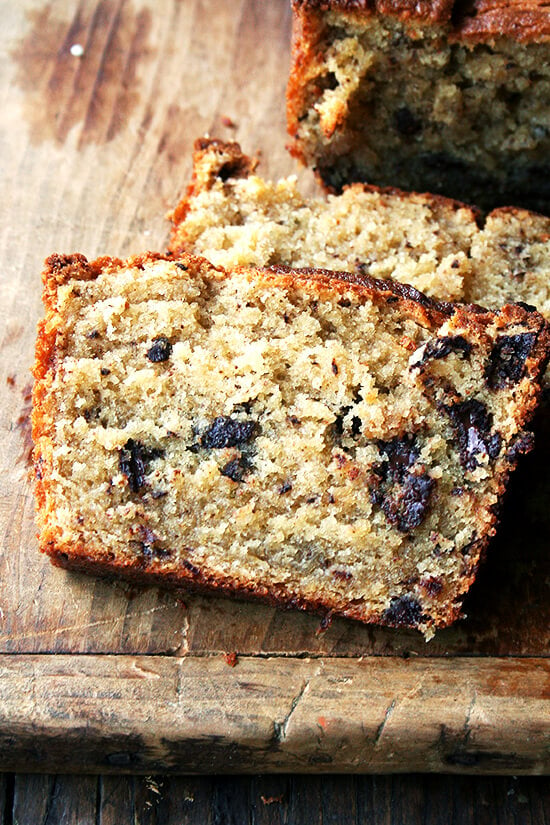 I absolutely love this sour cream coffee cake — the texture is super moist, and the orange zest and juice offer the nicest complement to the chocolate. The coconut oil, too, imparts such a nice flavor and smells heavenly while baking. // alexandracooks.com