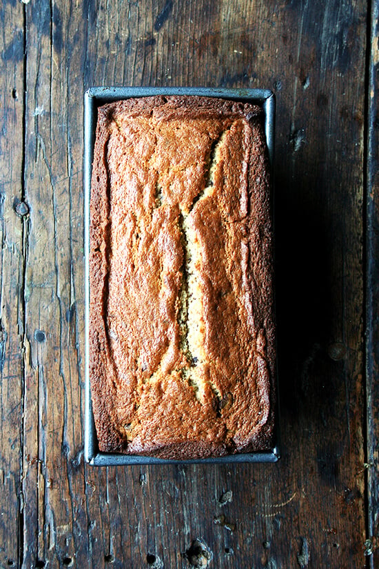 just-baked coffee cake