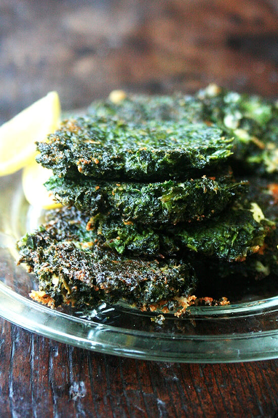 Crispy on the edges, creamy in the center, these little chard fritters, squeezed with lemon, make the most lovely Meatless Monday meal. But more importantly they save the fridge from utter and complete dark-leafy-green domination. And for that I couldn't be more grateful. // alexandracooks.com