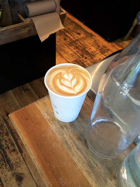 latte at Arts Cafe