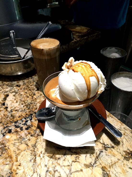 affogato at Cafe Olympico