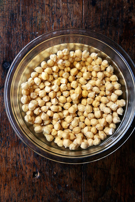 soaked chickpeas