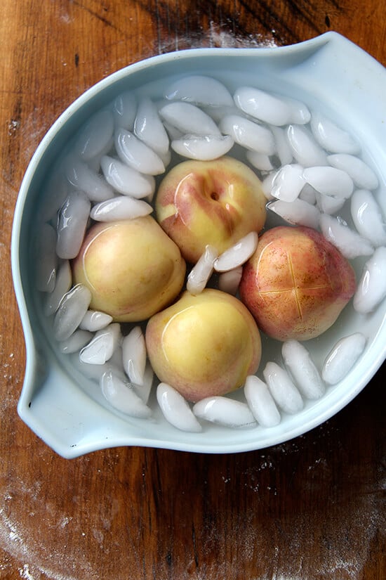 peaches blanched