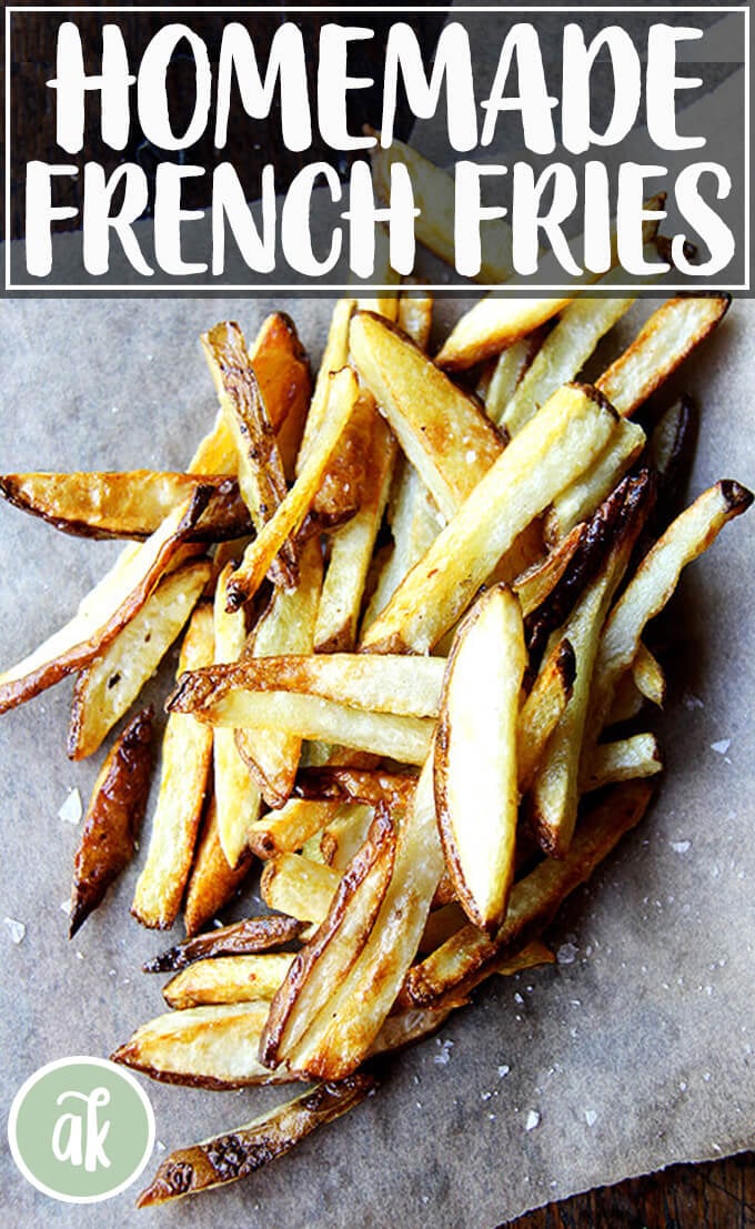 A pile of homemade French fries.