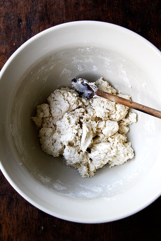 mixing the dough