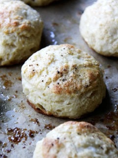 I always forget how easy butter milk biscuits are — one bowl wonders, ready in a snap! With soup and stew season upon us, this biscuit recipe, with maple and sea salt, is a good one to have on hand. // alexandracooks.com