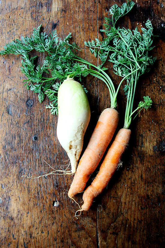 carrots and daikon