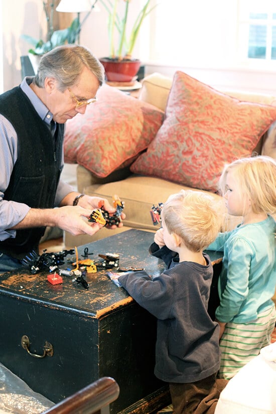 Uncle Wade playing with Graham and Ella. 