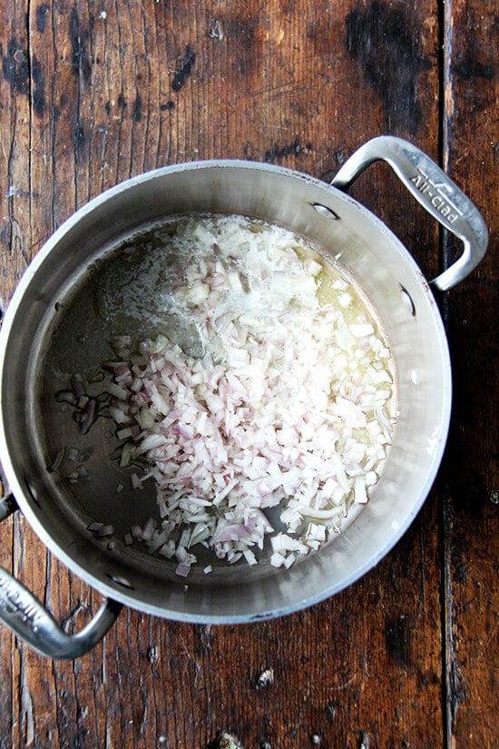 shallots and butter