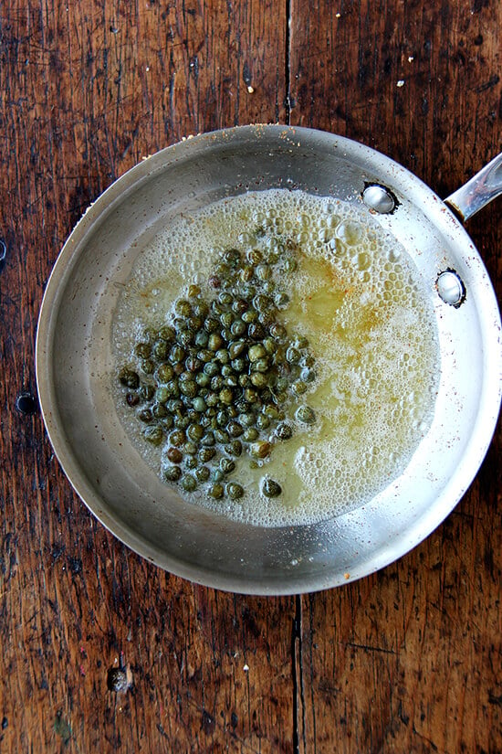 capers and brown butter