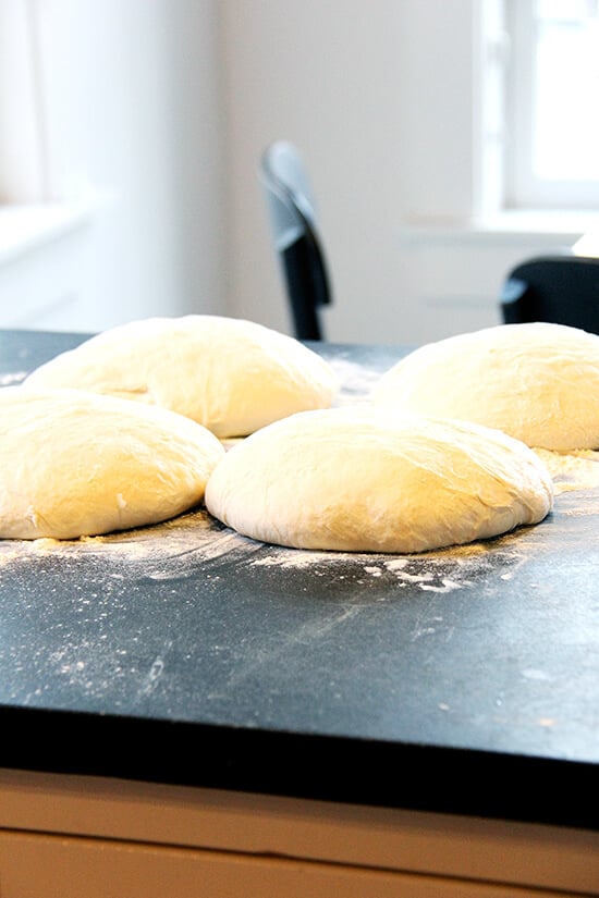 dough portioned