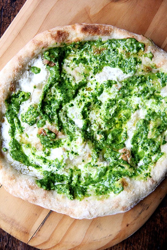 ramp green pesto pizza