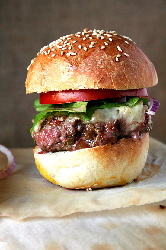 here are a few ideas for your Memorial Day menu. Making burgers? Don't forget to make these two condiments: secret sauce and quick-pickled red onions. Also, light brioche buns — so good. Also, salads and desserts! // alexandracooks.com