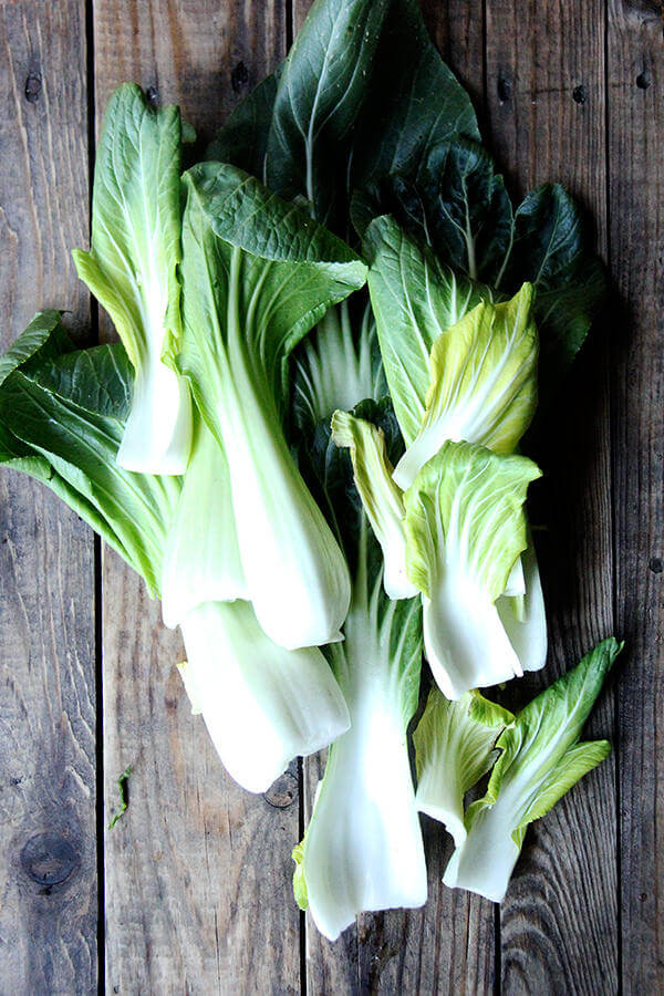 Bok choy leaves. 