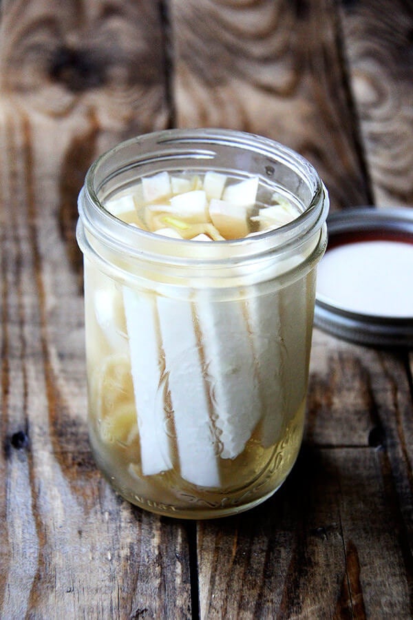 I have used this quick-pickle method for carrots, watermelon radishes, and now pickled kohlrabi — so easy and so good! // alexandracooks.com