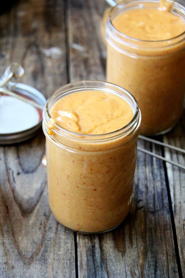 I love this peanut sauce, one I have made a number of times over the years, for its versatility: for chicken satay, lettuce wraps, and fresh spring rolls. It, along with copious amounts of Thai basil, even transforms tofu. // alexandracooks.com