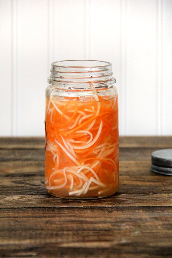 pickled carrots and daikon