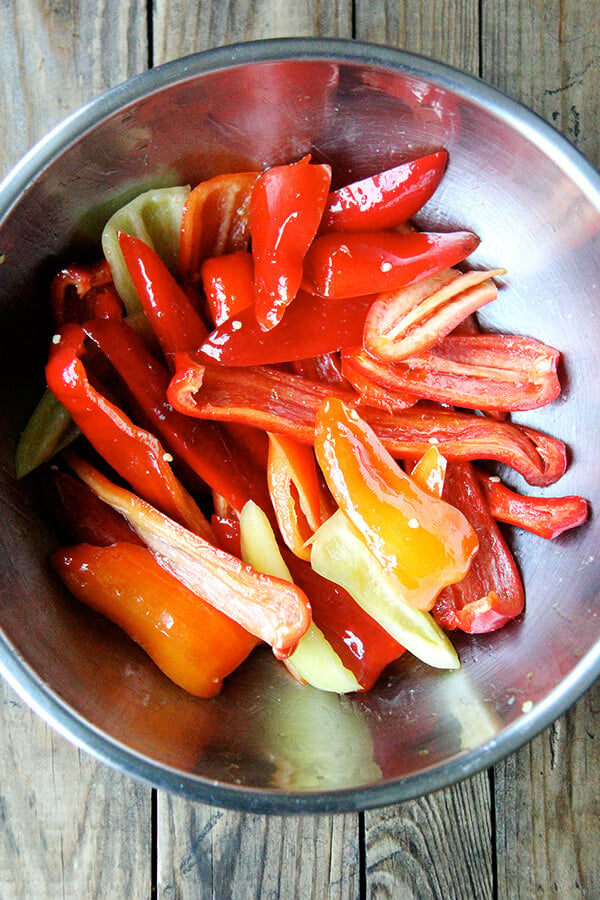 cut peppers