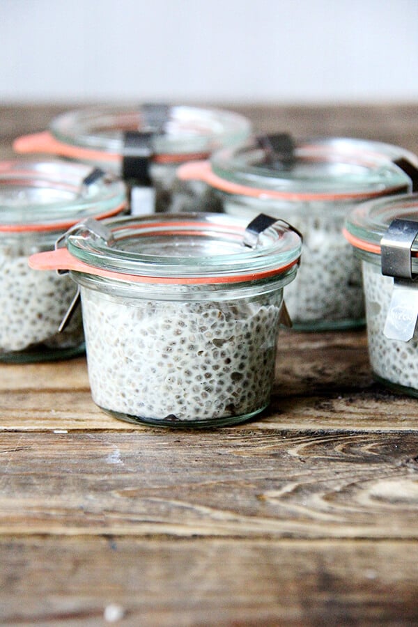 This vegan chia pudding, made with cashew milk, maple syrup, and vanilla, tastes as delicious as when made with whole milk. // alexandracooks.com