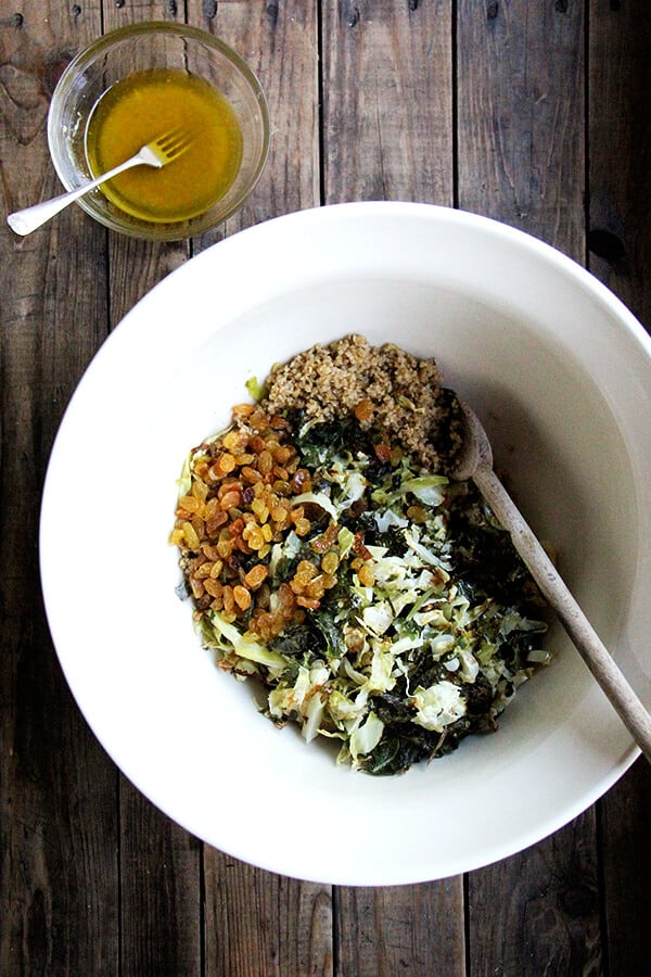 This freekeh salad is my favorite kind of recipe, one whose assembly is fluid — as the vegetables roast in the oven, the freekeh cooks stovetop, and you make the dressing — and whose payoff is big: minimal mess and a meal that's at once light and comforting. // alexandracooks.com