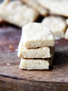 This brown sugar shortbread is made with only three (or four) ingredients and requires nothing more than a wooden spoon and a bowl. It tastes like brown butter, salty and sweet, so much more than the sum of its parts, a shortbread loved as much by the big kids as the littles. // alexandracooks.com