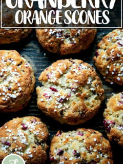 Just-baked cranberry scones.
